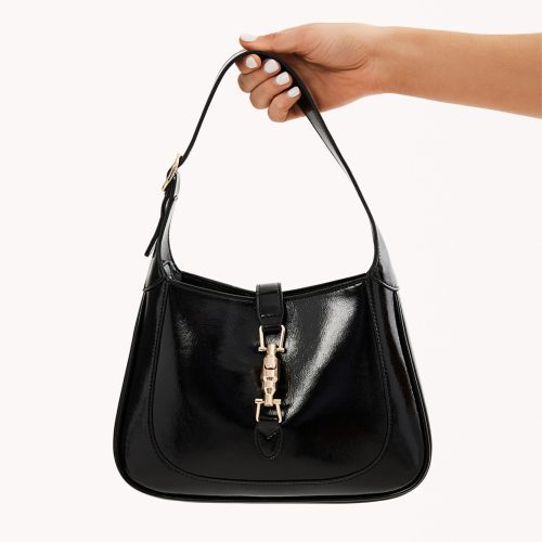 ALIXSHOULDERBAG BLACKCRINKLEPATENT