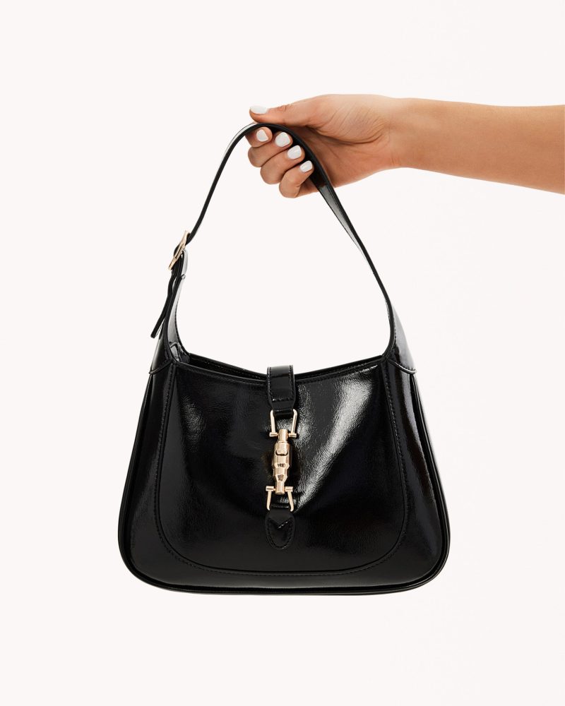 ALIXSHOULDERBAG BLACKCRINKLEPATENT