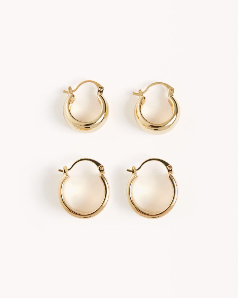 CINDYEARRING2PACK GOLDPLATED18K