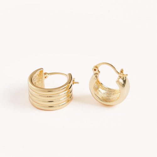 CINDYEARRING2PACK GOLDPLATED18K2