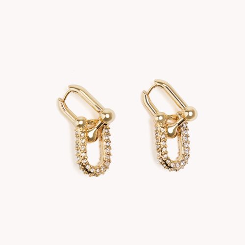 LYANAEARRING GOLD DIAMANTE